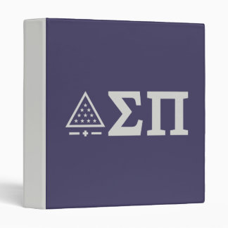 Sigma Pi Fraternity Greek Letters Star Triangle 3 Ring Binder