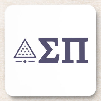 Sigma Pi Fraternity Greek Letters Star Triangle Beverage Coaster