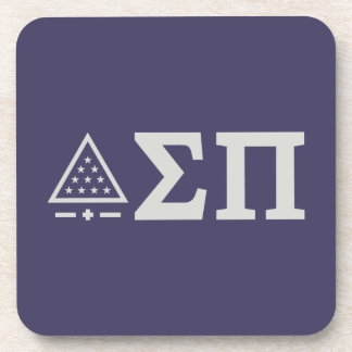 Sigma Pi Fraternity Greek Letters Star Triangle Beverage Coaster