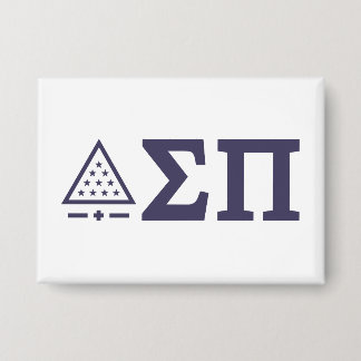 Sigma Pi Fraternity Greek Letters Star Triangle Button