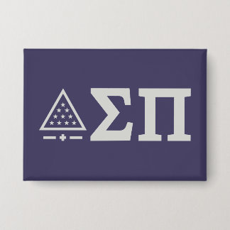 Sigma Pi Fraternity Greek Letters Star Triangle Button