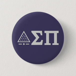 Sigma Pi Fraternity Greek Letters Star Triangle Button
