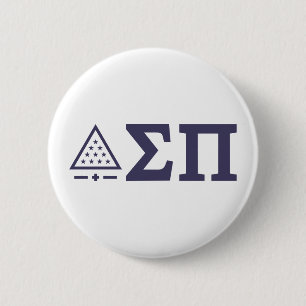 Sigma Pi Fraternity Greek Letters Star Triangle Button