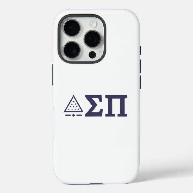 Sigma Pi Fraternity Greek Letters Star Triangle Case-Mate iPhone Case (Back)