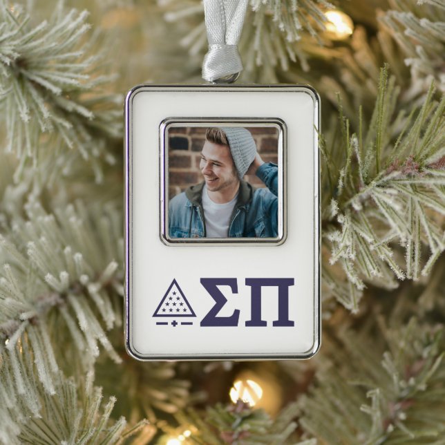 Sigma Pi Fraternity Greek Letters Star Triangle Christmas Ornament (Tree)