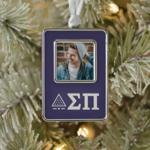 Sigma Pi Fraternity Greek Letters Star Triangle Christmas Ornament
