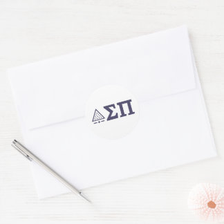 Sigma Pi Fraternity Greek Letters Star Triangle Classic Round Sticker