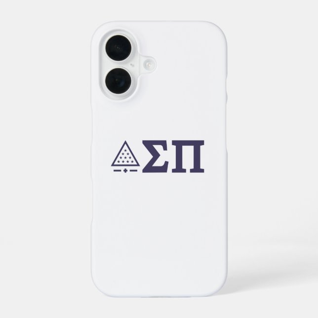 Sigma Pi Fraternity Greek Letters Star Triangle iPhone Case (Back)