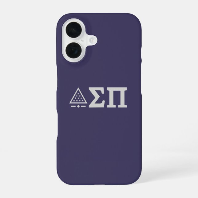 Sigma Pi Fraternity Greek Letters Star Triangle iPhone Case (Back)