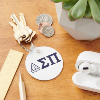 Sigma Pi Fraternity Greek Letters Star Triangle Keychain