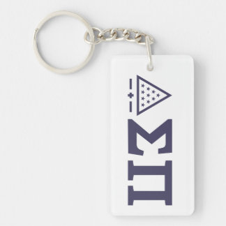 Sigma Pi Fraternity Greek Letters Star Triangle Keychain