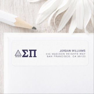 Sigma Pi Fraternity Greek Letters Star Triangle Label