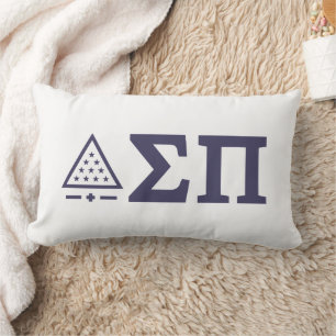 Sigma Pi Fraternity Greek Letters Star Triangle Lumbar Pillow