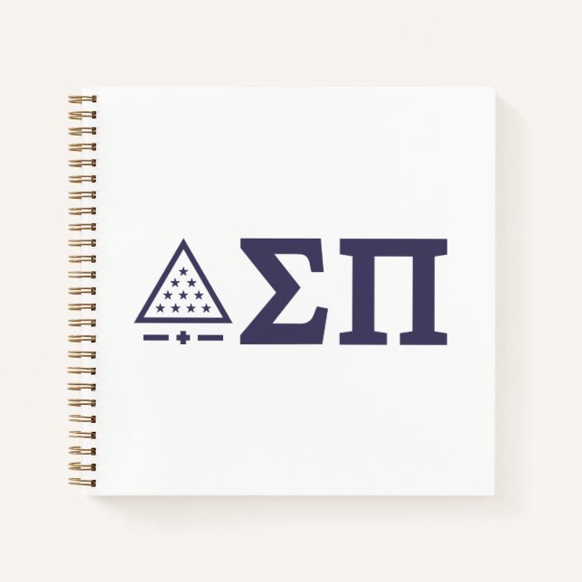 Sigma Pi Fraternity Greek Letters Star Triangle Notebook (Front)