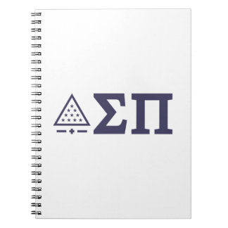 Sigma Pi Fraternity Greek Letters Star Triangle Notebook