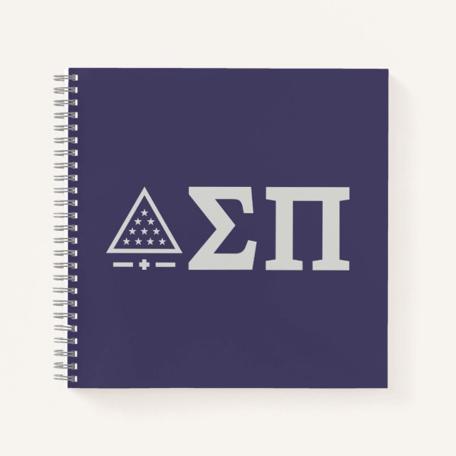 Sigma Pi Fraternity Greek Letters Star Triangle Notebook (Front)
