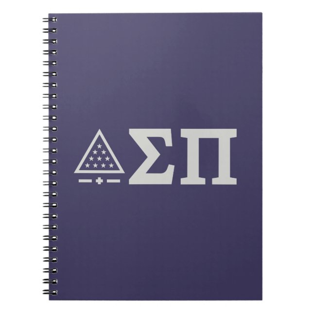 Sigma Pi Fraternity Greek Letters Star Triangle Notebook (Front)