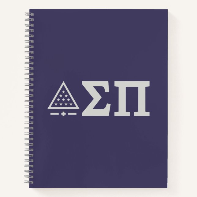 Sigma Pi Fraternity Greek Letters Star Triangle Notebook (Front)