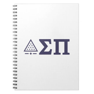 Sigma Pi Fraternity Greek Letters Star Triangle Notebook