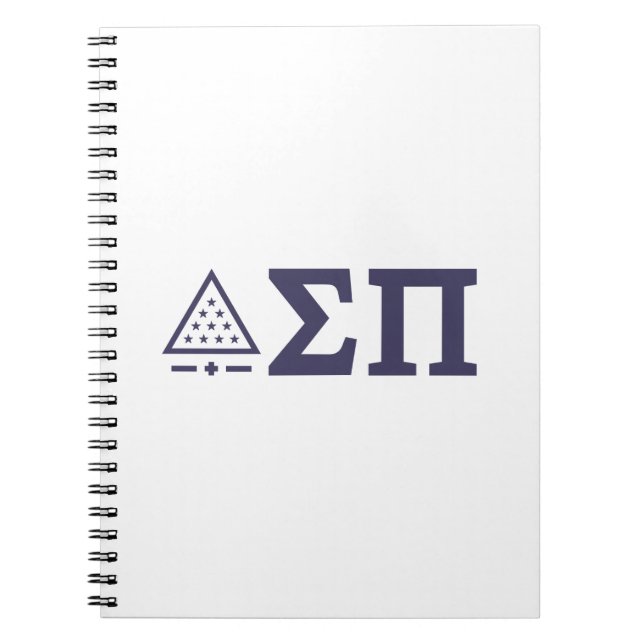 Sigma Pi Fraternity Greek Letters Star Triangle Notebook (Front)