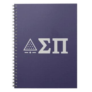 Sigma Pi Fraternity Greek Letters Star Triangle Notebook