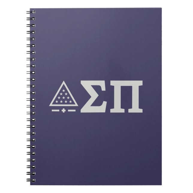 Sigma Pi Fraternity Greek Letters Star Triangle Notebook (Front)
