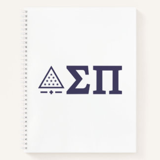 Sigma Pi Fraternity Greek Letters Star Triangle Notebook