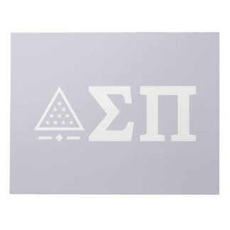 Sigma Pi Fraternity Greek Letters Star Triangle Notepad