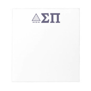 Sigma Pi Fraternity Greek Letters Star Triangle Notepad