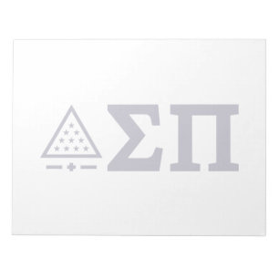 Sigma Pi Fraternity Greek Letters Star Triangle Notepad
