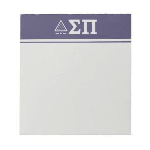 Sigma Pi Fraternity Greek Letters Star Triangle Notepad
