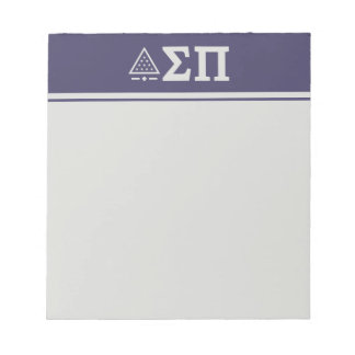 Sigma Pi Fraternity Greek Letters Star Triangle Notepad