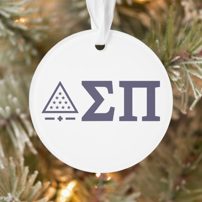 Sigma Pi Fraternity Greek Letters Star Triangle Ornament (Tree)