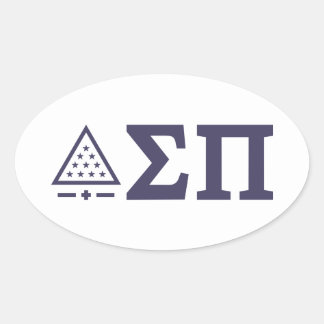 Sigma Pi Fraternity Greek Letters Star Triangle Oval Sticker