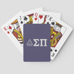 Sigma Pi Fraternity Greek Letters Star Triangle Poker Cards