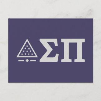 Sigma Pi Fraternity Greek Letters Star Triangle Postcard