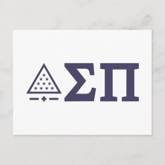 Sigma Pi Fraternity Greek Letters Star Triangle Postcard