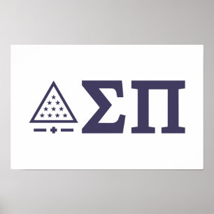 Sigma Pi Fraternity Greek Letters Star Triangle Poster