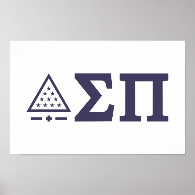 Sigma Pi Fraternity Greek Letters Star Triangle Poster (Front)