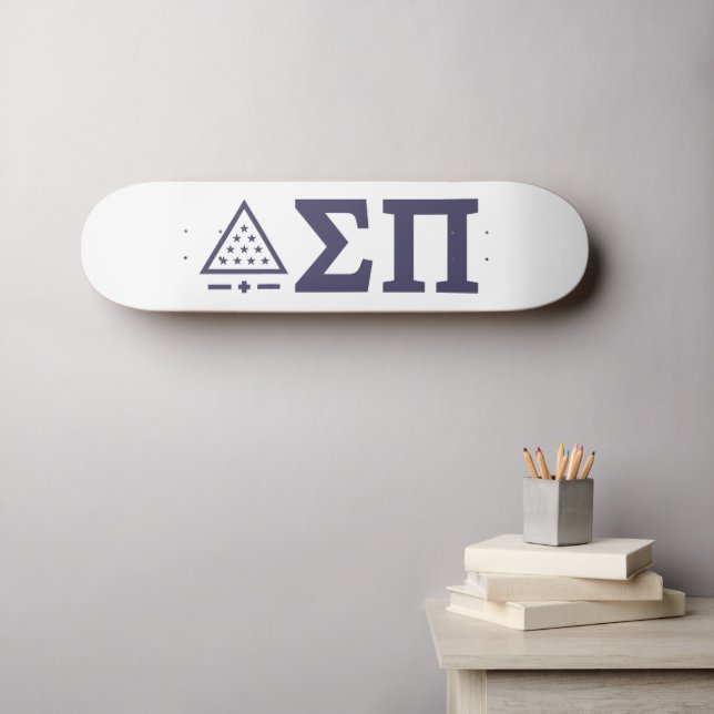 Sigma Pi Fraternity Greek Letters Star Triangle Skateboard (Wall Art (Horz))