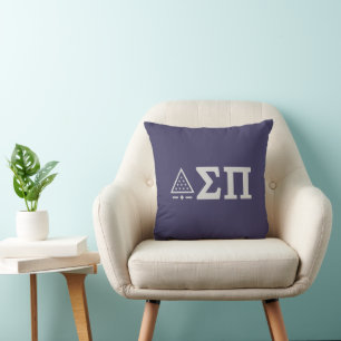 Sigma Pi Fraternity Greek Letters Star Triangle Throw Pillow