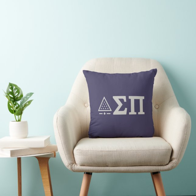Sigma Pi Fraternity Greek Letters Star Triangle Throw Pillow (Chair)