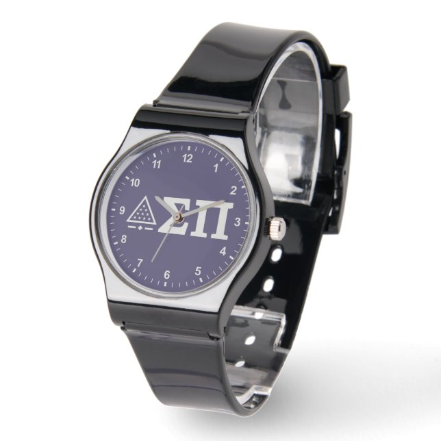 Sigma Pi Fraternity Greek Letters Star Triangle Watch (Angle)