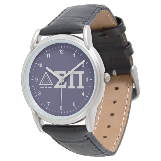 Sigma Pi Fraternity Greek Letters Star Triangle Watch (Angled)