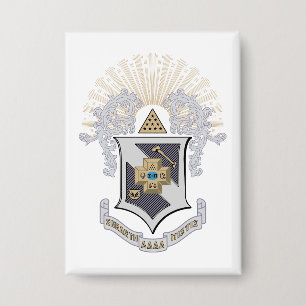 Sigma Pi Fraternity Official Coat of Arms Button