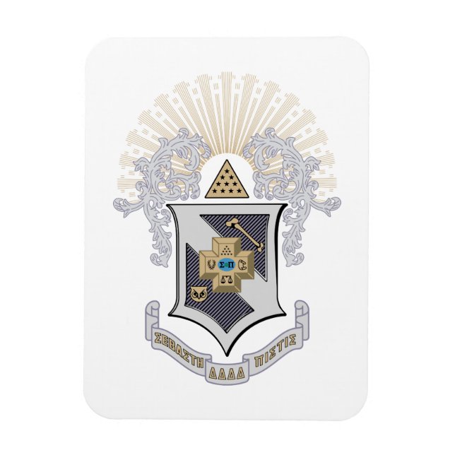 Sigma Pi Fraternity Official Coat of Arms Magnet (Vertical)
