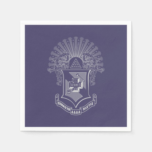 Sigma Pi Fraternity Official Coat of Arms Napkins (Front)