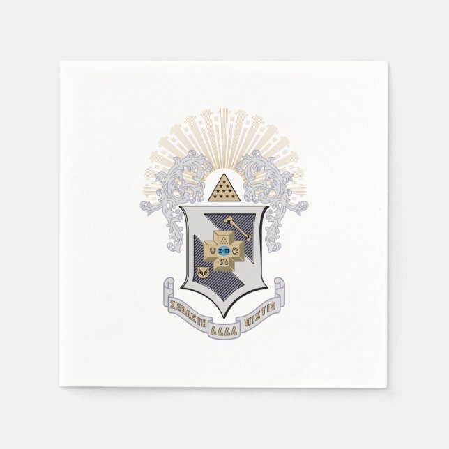 Sigma Pi Fraternity Official Coat of Arms Napkins (Front)