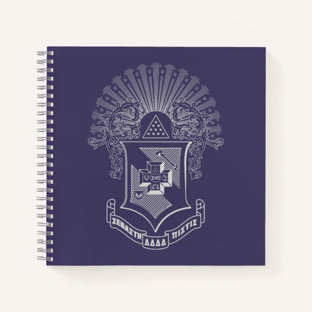 Sigma Pi Fraternity Official Coat of Arms Notebook (Front)