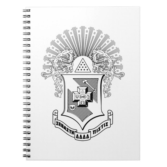 Sigma Pi Fraternity Official Coat of Arms Notebook (Front)